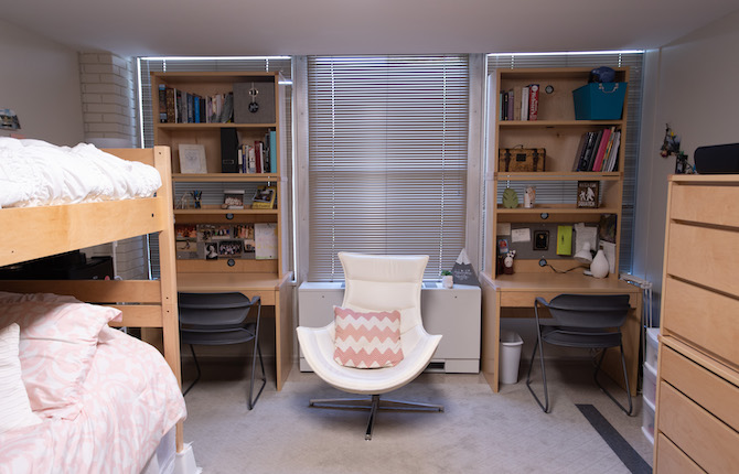 A dorm room at JBU