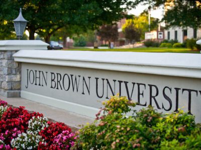 The sign at John Brown University