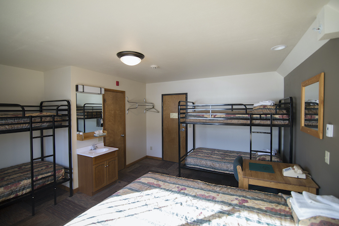 Eastside Lodges bedroom with bunks at YMCA of the Rockies - Estes Park